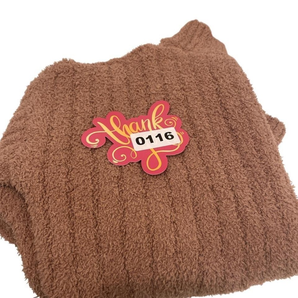 Sincerely Jules Cozy Mock Neck Fuzzy Sweater Rose Taupe XS - Picture 6 of 6